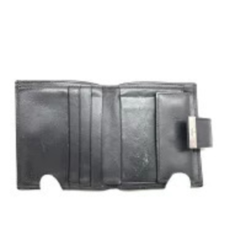 GUCCI Bi fold Wallet Compact GG Canvas Leather Button Closure Black - Picture 5 of 9